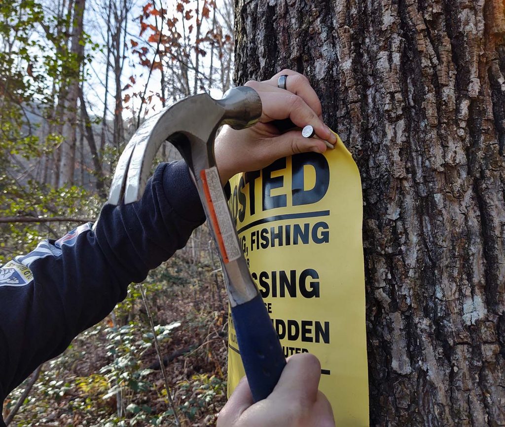 Yellow Heavy Gauge Flexible Vinyl Posted Sign No Trespassing Signs