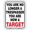 Cartello In Metallo Con Scritta In Inglese No Trespassing You